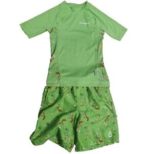 O'rgeous Boys XS (2)‎ Lime Green  Dino 2 piece short set